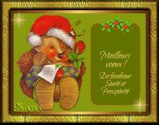 Carte Meilleurs voeux de bonheur Sant� et Prosp�rit� - Voir cette image en taille r�elle