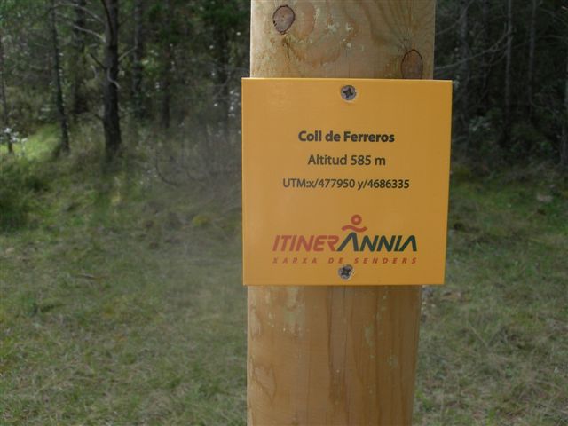 Agrandir l'image Pancarte Coll de Ferreros