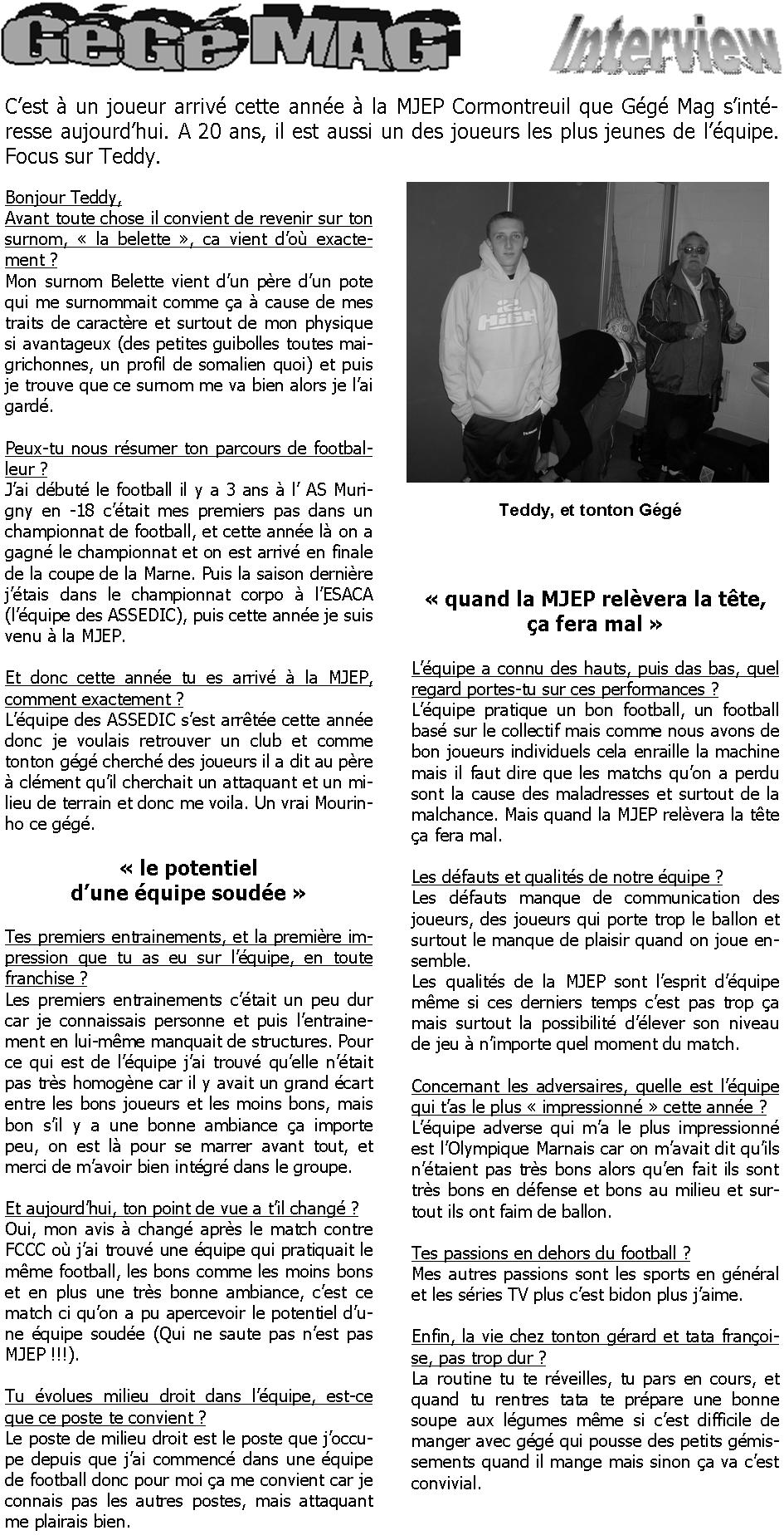 Interview Teddy