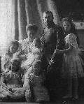Nicolas, Alix, Olga, Tatiana, Maria, Anastasia et Alexei