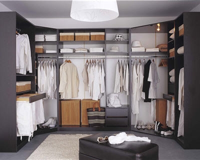 Aménagement dressing Penderie avec rideau ikea