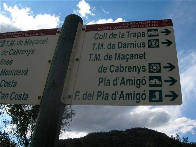 Agrandir l'image Coll de la Trapa (Panneau directionnel)