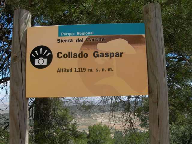 Collado de Gaspar - ES-MU- 1119 mètres (Pancarte)