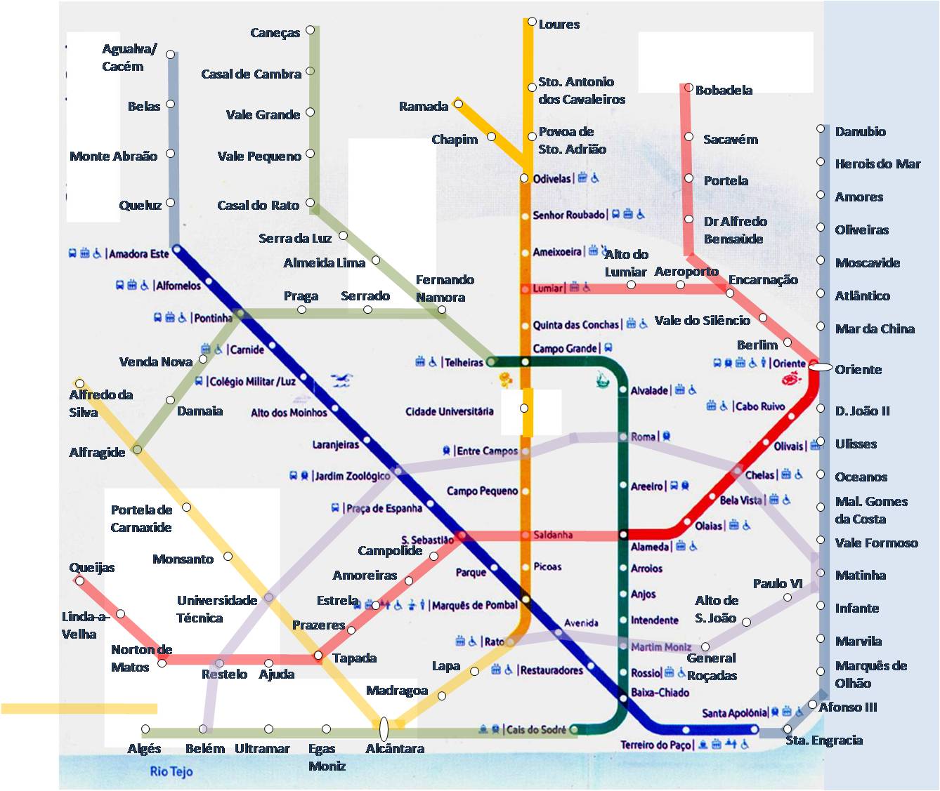 Mapa Futuro Metro Lisboa