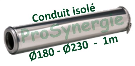 CONDUIT FUMEE ISOLE INOX GALVA DIAM 153/200 VENDEUR TEN