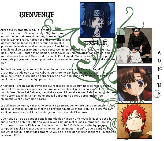 Bienvenue, notre histoire