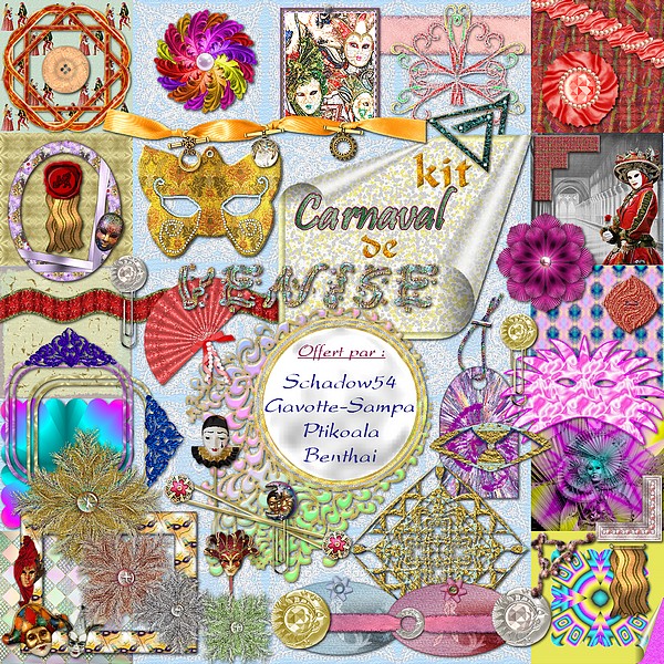 Kit "Carnaval de Venise" 071214104718101481511301