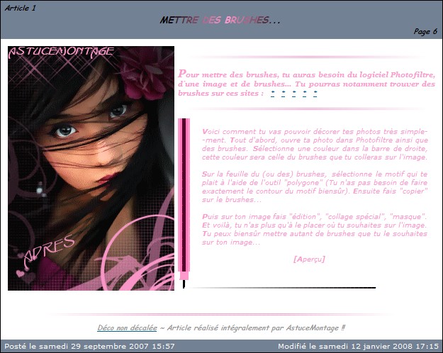 Mettre un brushes