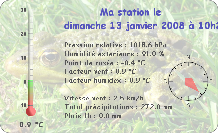 Observations du Dimanche 13 Janvier 2008 080113101749101411602601