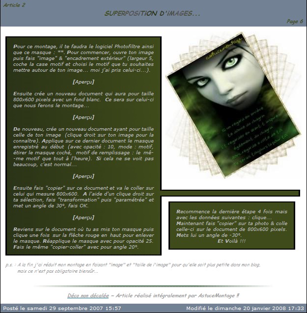 Superposition d'images