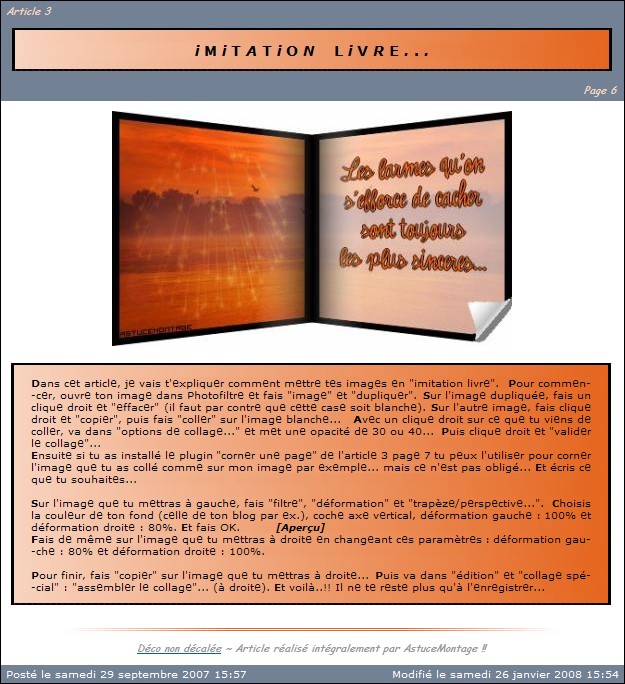 Imitation livre