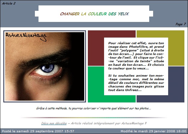 Changer la couleur des yeux