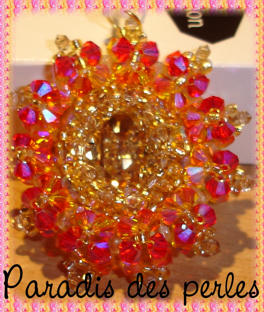 pendentif ete indien orange