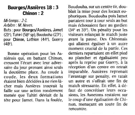 10 F&eacute;vrier BOURGES AS - USCC 1