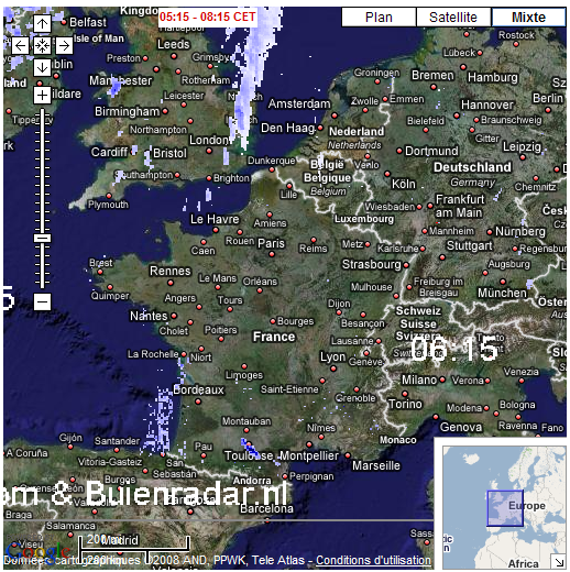 Interprétation quotidienne des radars de pluie (pour Paris): 080401083437142181895537
