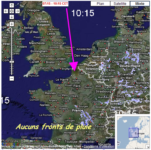 Interprétation quotidienne des radars de pluie (pour Paris): 080403105040142181903071
