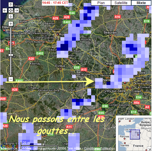 Interprétation quotidienne des radars de pluie (pour Paris): 080411060622142181935204
