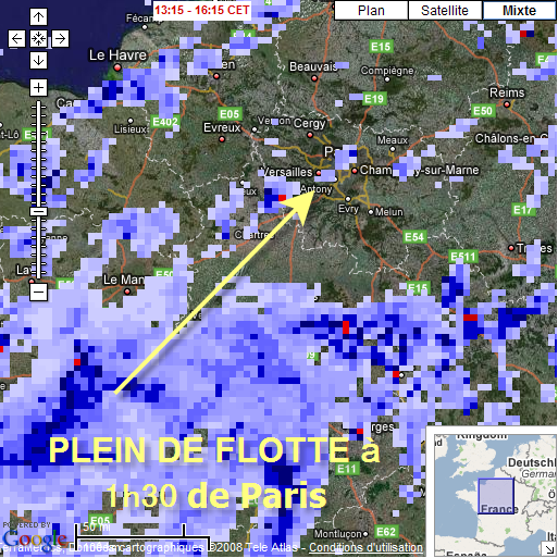 Interprétation quotidienne des radars de pluie (pour Paris): 080413044704142181943238