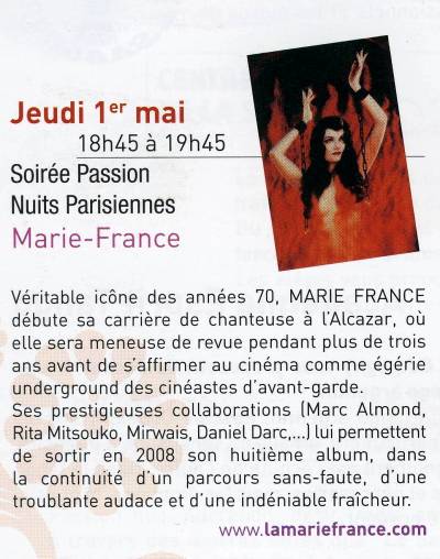 "MARIE FRANCE ET SES PASSIONS" 01/05/2008 Foire de Paris : compte-rendu 080502010104277292018009