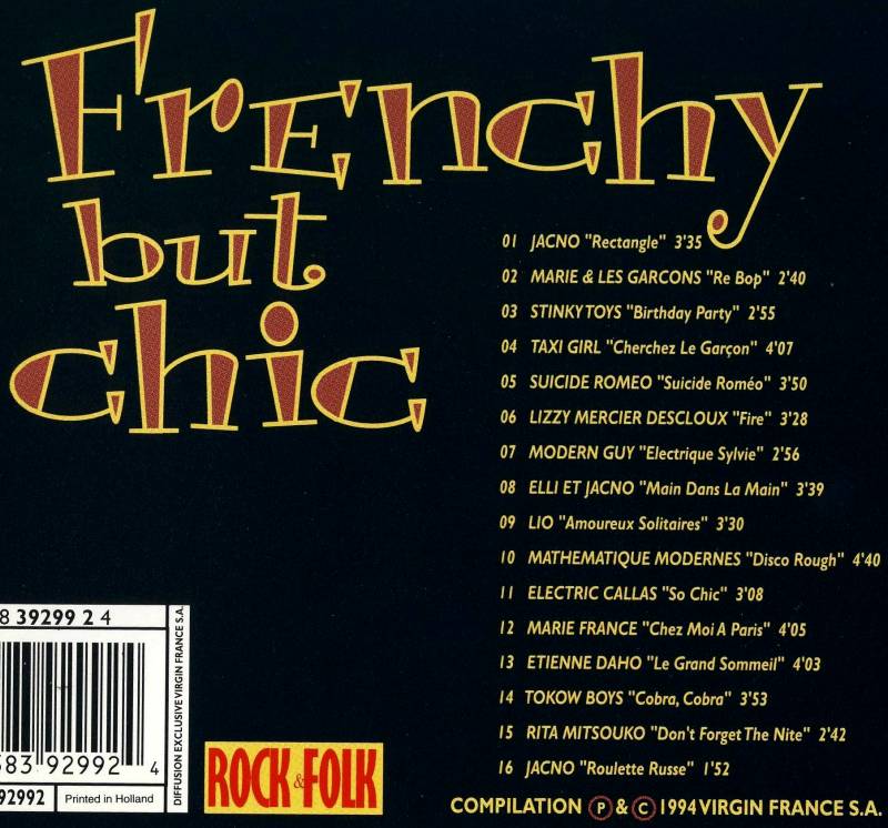 "FRENCHY BUT CHIC !" (CD compilation, 1994) 080702110814277292235935