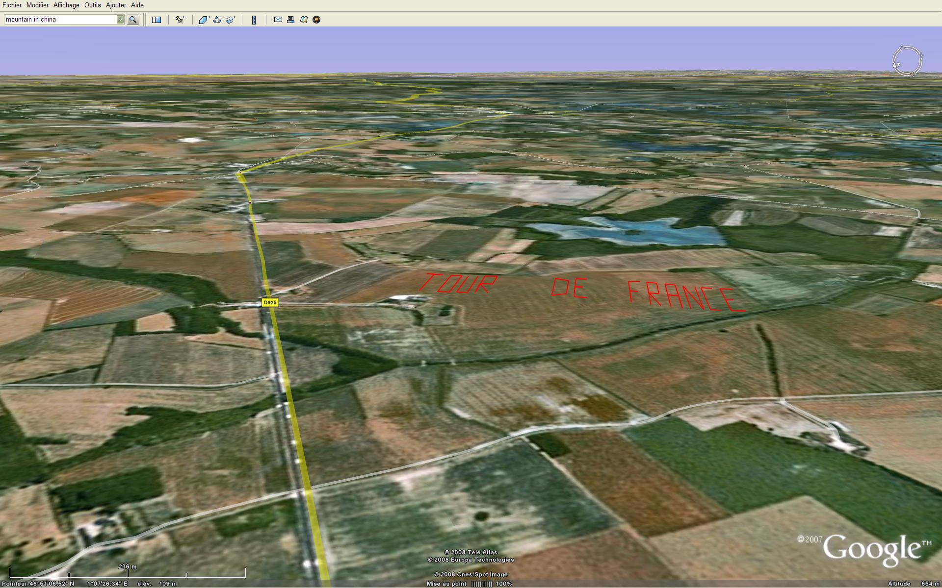 Tour de France sur Google Earth