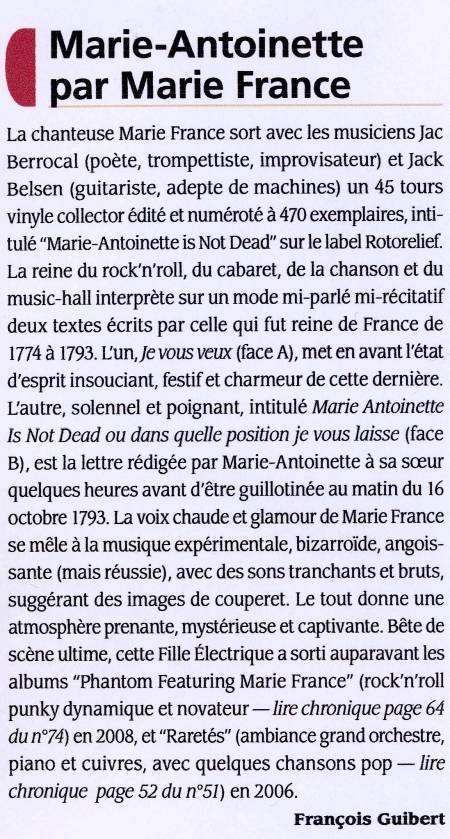 "MARIE-ANTOINETTE IS NOT DEAD" (45 tours, 2008) 081212074915393752865609