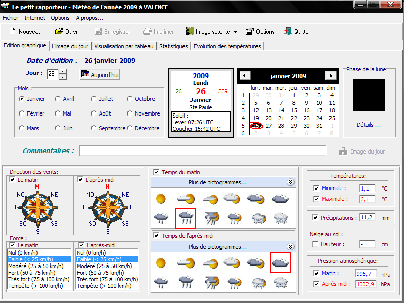 relev&eacute; du 26-01-2009