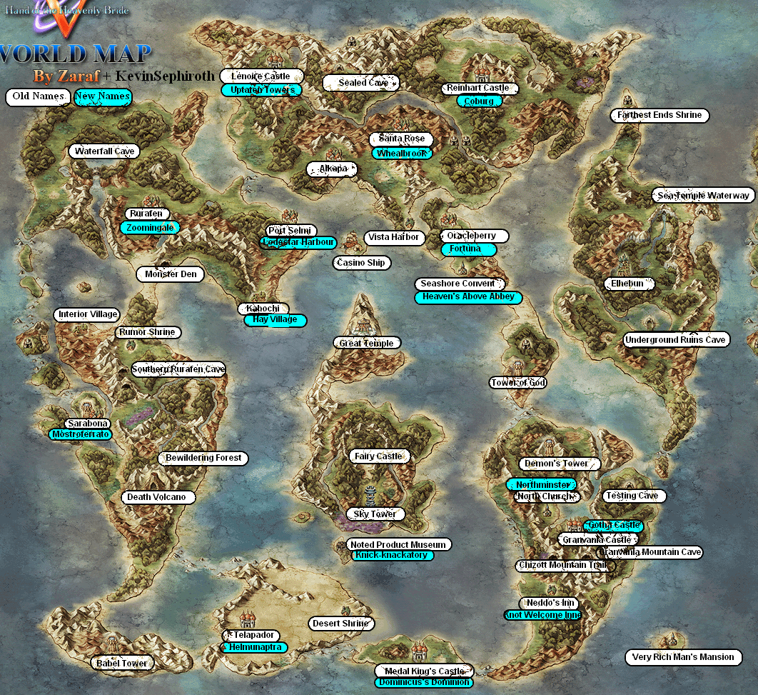 Dragon Quest 5 Map.