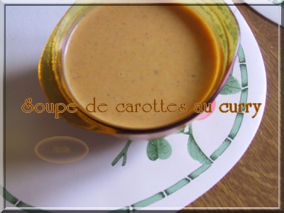 Soupe de carottes au curry + photo 090531043454683833776916